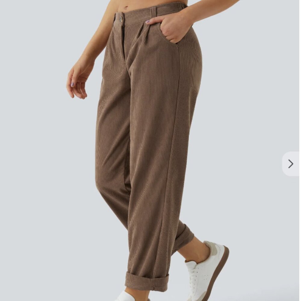 (NWT) Mid Rise Side Pocket Corduroy Casual Pants (small)